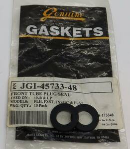 45733-48 James Gaskets Fork Tube Cap Seals (set of 2) for Harley FL FLD FXD FLH 海外 即決