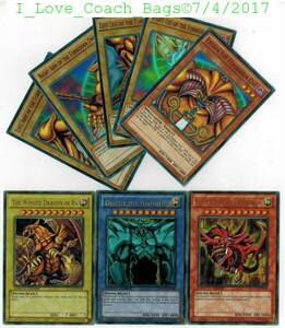 All Ultra 8-CARD SET (YGLD) 1st EXODIA + EGYPTIAN GOD OBELISK * SLIFER RA YUGIOH 海外 即決