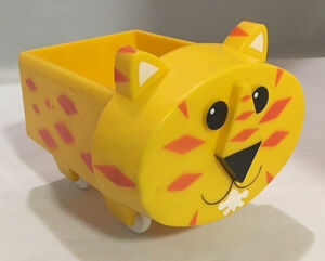 Goldberger Doll Tiger Push Toy Yellow 6"x4.5"x4.5" 海外 即決