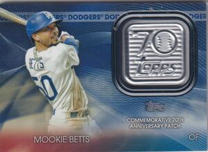 Mookie Betts 2021 Topps 70th Anniversary Blue Patch #T70P-MB Los Angeles Dodgers 海外 即決