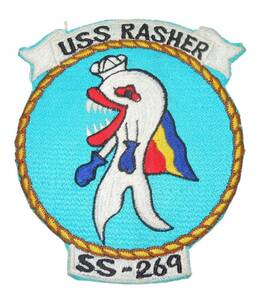 Original Vietnam War US Navy USS Rasher SS-269 Submarine Japanese Made Patch T5 海外 即決