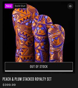 SWAG Golf Peach And Plum Stacked Royalty Wood Set Cover Headcover CONFIRMED 海外 即決