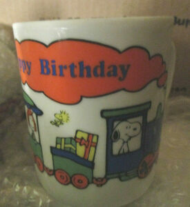 Peanuts Gang Snoopy Happy Birthday Mug 海外 即決