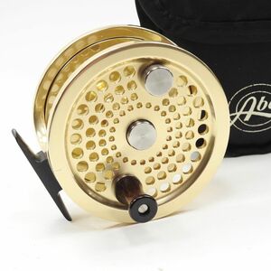 Abel No. 4 Fly Fishing Reel. Gold. RHW. Made in USA. W/ Pouch. 海外 即決