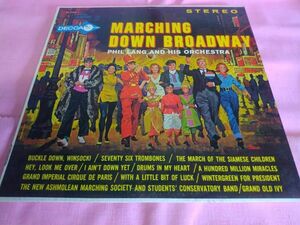 Marching Down Broadway Phil Lang and his Orchestra バイナル Record 海外 即決