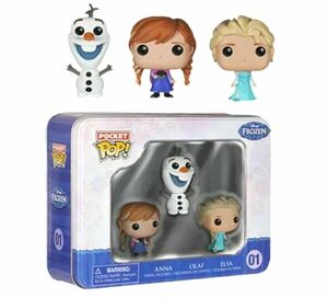 Funko Pocket Pop! Disney Frozen Mini Vinyl Figures Featuring Elsa Anna Olaf 海外 即決