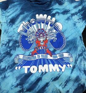 THE WHO Tommy 25th Anniversary Vintage Blue Tie Dye T-Shirt XL Screen Stars 1989 海外 即決