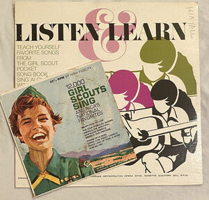 THE GIRL SCOUTS Lot Of 2 Vtg バイナル Records SING Listen & Learn PICTURE SLEEVE 海外 即決
