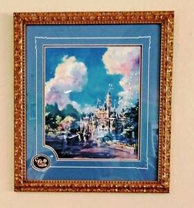 Disney Park Exclusive LE Framed Print Disneyland 50th Anniversary with Pin WDW 海外 即決