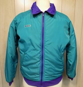 Columbia Men's Radial Sleeve Reversible Jacket Coat Size M Teal Purple 海外 即決