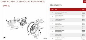 Honda Gold Wing 2018+ rear wheel tpms sensor 海外 即決