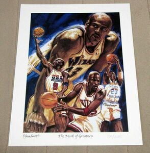 MICHAEL JORDAN The Mark of Greatness 10x13 Limited Edition Lithograph #720/2000 海外 即決