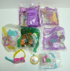 Lot of 8 Polly Pocket Themed Fast Food Toys McDonalds 1994 2003 2006 vtg Random 海外 即決
