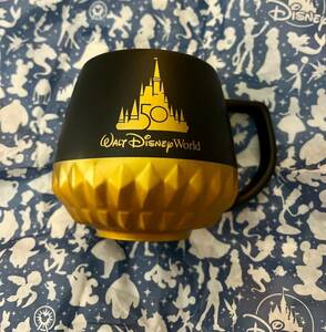 Disney Parks Authentic 50th Anniversary Starbucks Golden Mug. New with tags! 海外 即決