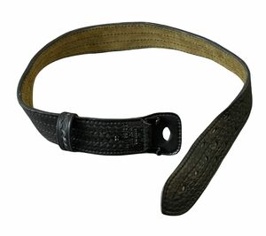 SAFARILAND 872 Black Leather Basket Weave Duty Police Belt 32/80 No Buckle 海外 即決