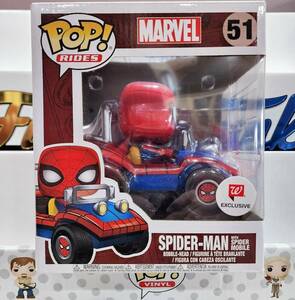 Funko POP Rides Marvel Spider-Man with Spider Mobile #51 NEW Box Cut Damage Read 海外 即決