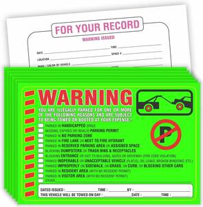 Parking Violation Stickers Notice Pack of 50 Tow Warning You are Illegally Multi 海外 即決