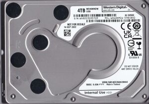 WD40NMZW-59BCBS0 s/n: WX82D3 SEP / 2022 Thailand 4TB USB 3.0 2.5" HDD 3809 海外 即決