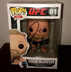 Dana White UFC Conor McGregor #01 Signed Autographed Funko Pop PSA E2 海外 即決