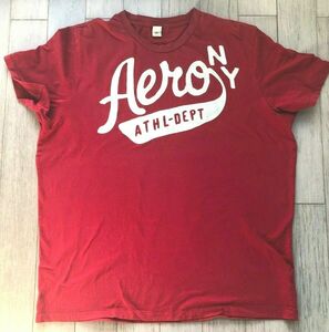 Aeropostale Aero NY Athletic Dept Vintage Single Stitch Red T-Shirt Size XXL 海外 即決