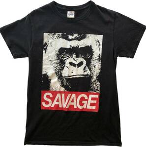 vtg Delta Pro Savage Gorilla T-Shirt Sz Small Black Short Sleeve 100% Cotton 海外 即決