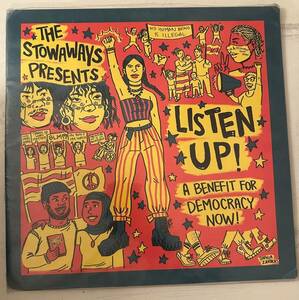 THE STOWAWAYS - LISTEN UP! A BENEFIT FOR DEMOCRACY NOW! YELLOW バイナル LTD NEW -13 海外 即決