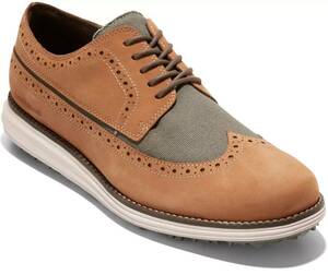 RETAILS $180 COLE HAAN ZERO GRAND WINGTIP OXFORD メンズ レザー GOLF SHOES SZ 10.5 海外 即決