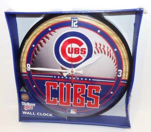 WONDERFUL NIP 2009 WINCRAFT SPORTS CHICAGO CUBS BASEBALL 12" WALL CLOCK 海外 即決