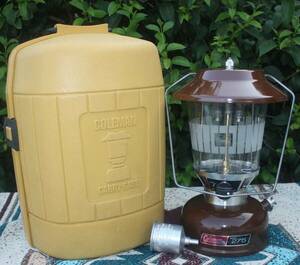 COLEMAN 275 BROWN LANTERN PICKET FENCE GLOBE 1978 with CARRYING CASE & FUNNEL 海外 即決