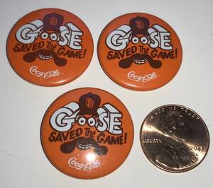 1984 San Diego Padres Buttons Goose Gossage Saved the Game Coca-Cola Pinback VTG 海外 即決