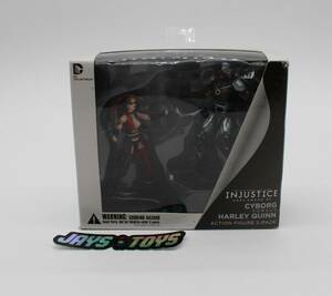 Injustice Gods Among Us Cyborg Vs Harley Quinn 4" Figure 2-Pack DC Collectibles 海外 即決