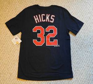 Aaron Hicks MLB Minnesota Twins Navy Blue T-Shirt Youth Size(Large/14-16) 海外 即決