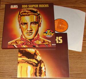 エルヴィス・プレスリー 100 SUPER ROCKS Large 7インチ LP Set w/ Bonus Poster MINT UNPLAYED 海外 即決