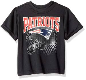 NFL New England Patriot TShirt Logo over Helmet Black Short Sleeve SZ 12M Gerber 海外 即決