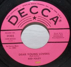 RED FOLEY DEAR YOUNG Love /RS & SOUTH PINK DECCA COUNTRY 45 #31302 VG+ 海外 即決