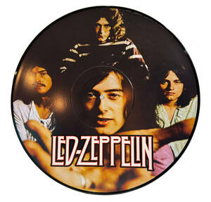 Led Zeppelin - Band Photo Picture Disc - Real バイナル 12" - Upcycled Wall Art 海外 即決