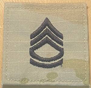 Current Sergeant First Class, E-7, Multicam Uniform Rank Insignia 海外 即決