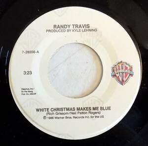 Randy Travis - White Christmas Makes Me Blue - アースバウンド / - 7" Single - 1986 - NEW 海外 即決
