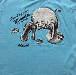 Vtg 80s Stand By Your Manatee T Shirt Extinction Is Forever Screen Stars Medium 海外 即決