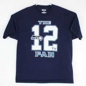 Seattle Seahawks Adult Unisex XL Reebok T-Shirt 12th Fan Chest 48 inches Cotton 海外 即決