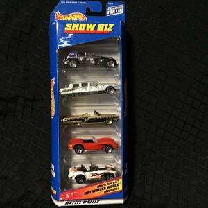 Vintage 1998 Hot Wheels "SHOW BIZ” 5-Car Gift Pack Limo Ferrari #21078 海外 即決