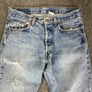 Levi’s Denim Jeans Men’s W32 x L33 Blue Wash Straight Leg Regular Fit Cotton 海外 即決