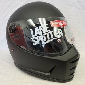 Biltwell Lane Splitter Helmet Motorcycle Matte Flat Black Large LG L *BRAND NEW* 海外 即決