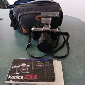 Konica FT-1 Motor 35mm Camera X-24 Flash Kalimar 28-85mm Lens - As Is 海外 即決