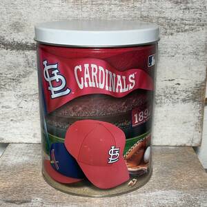 Cooperstown MLB St. Louis Cardinals Popcorn Metal Tin Lets Go Redbirds 6.5x8.5" 海外 即決