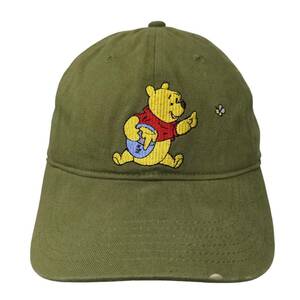 Disney Men's Slideback Hat Green Size OS Winnie the Pooh Embroidered Logo 海外 即決