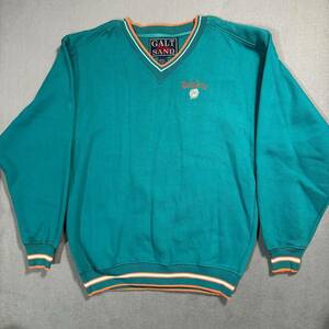 Miami Dolphins NFL Football Vtg 90s Old English Winter Sweater Sports T Shirt -S 海外 即決