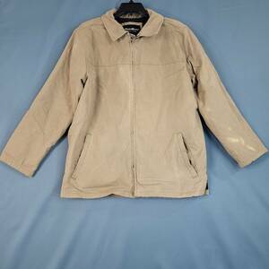 Eddie Bauer Men's Cotton Canvas Full Zip Wool Lining Work Jacket Brown Size M 海外 即決