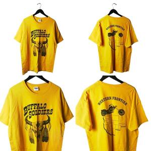 Vintage Y2K Buffalo Soldiers T Shirt Adult Yellow XL Extra Large Western Solid 海外 即決