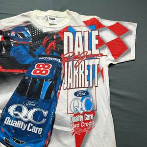 Vintage Nascar Shirt Mens L Red Dale Jarrett All Over Print Racing 90s Tee AOP 海外 即決